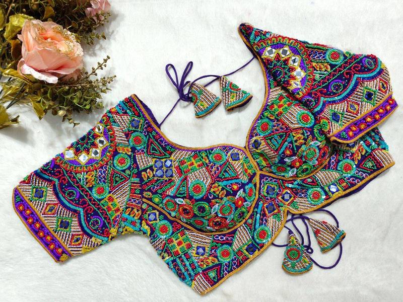 Rangriti Multicolour Work Blouse - View 2