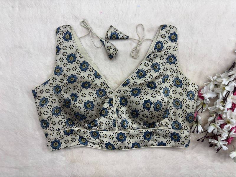 Ajrakh Silk Blouse - View 3