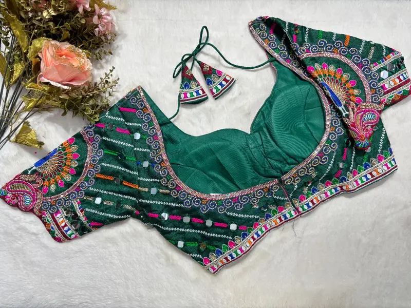 Mor Mirror Work Blouse - View 4