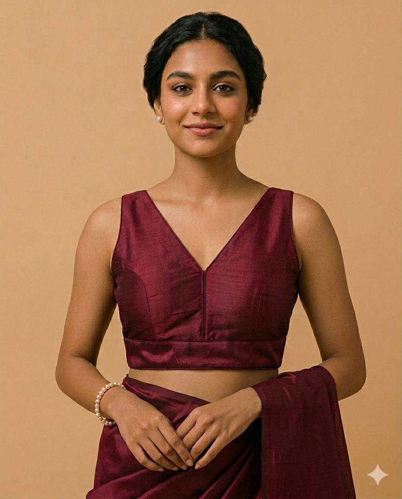 Suhani Cotton V-neck blouse - View 13