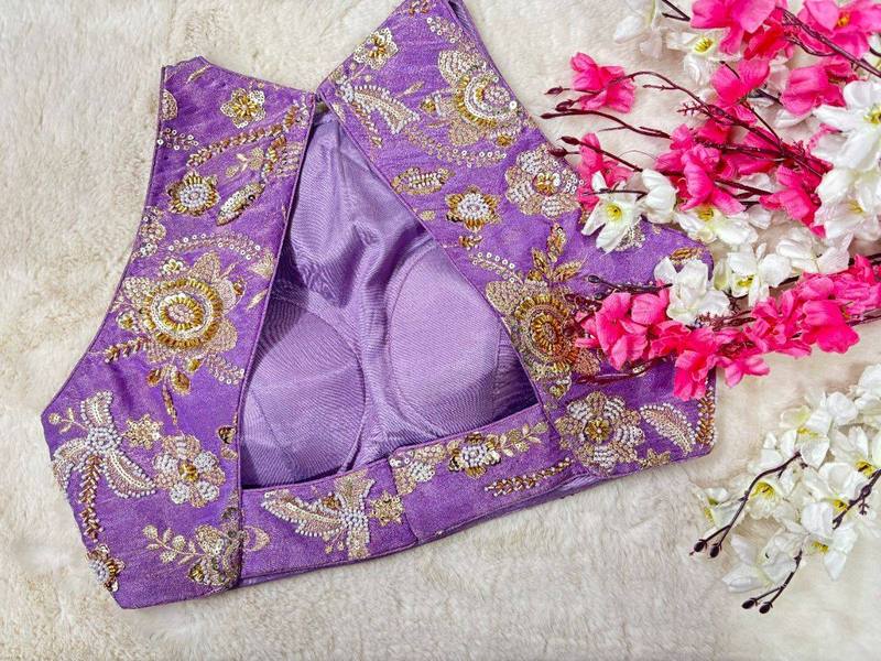 Lavender Jharokha Blouse - View 5