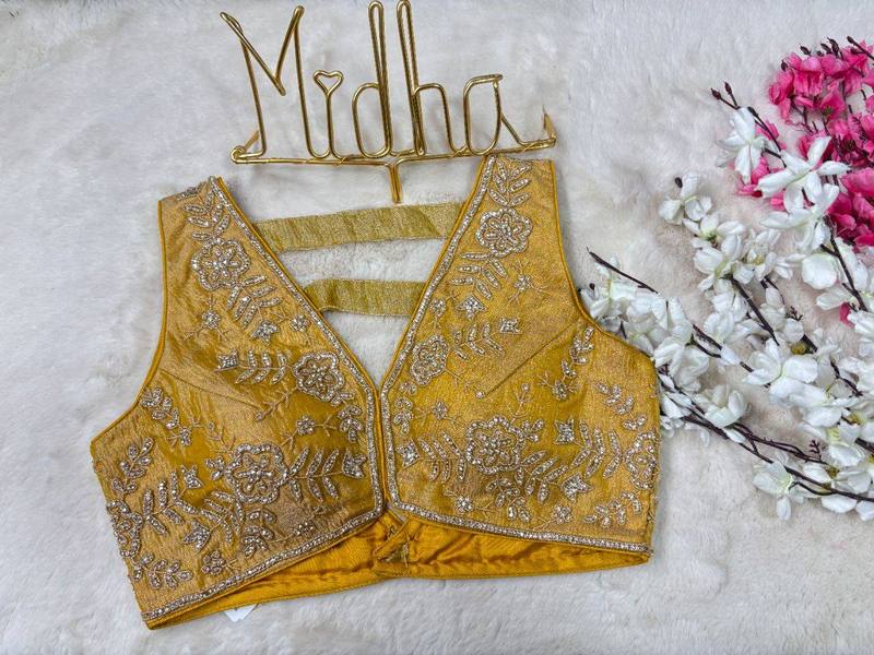 Yellow Sunlit Stonework Blouse - View 5