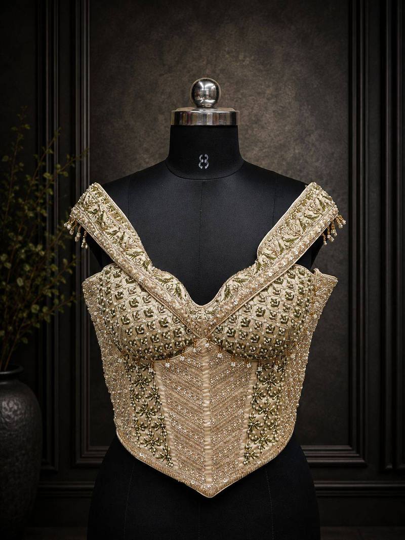 Jasmin Rani Pink Off-Shoulder Corset Blouse - View 7