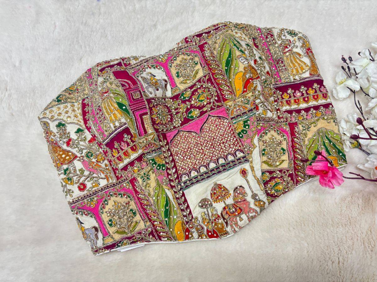 Heritage Mosaic Strapless Blouse - View 3