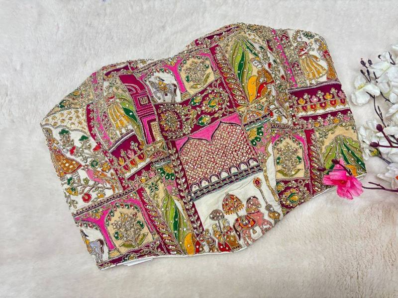 Rajwada Mosaic Strapless Blouse - View 3