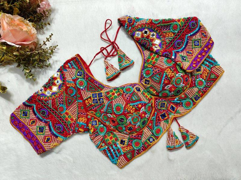 Rangriti Multicolour Work Blouse - View 11