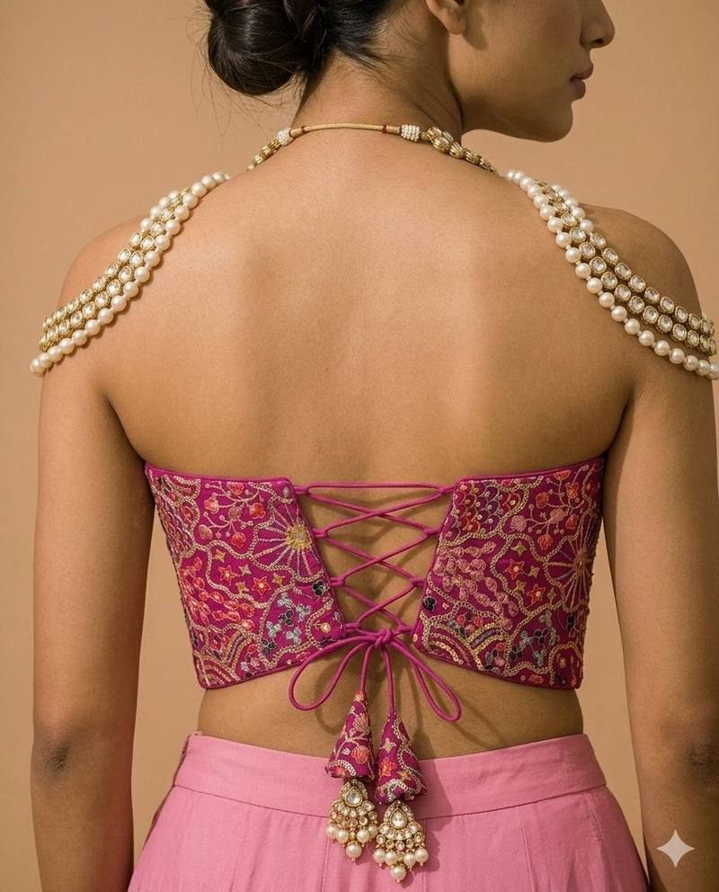 Rani Strapless Embroidered Corset - View 3