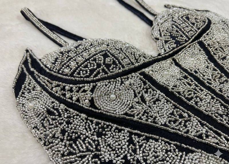 Kaali Mehfil Embroidered Corset - View 5