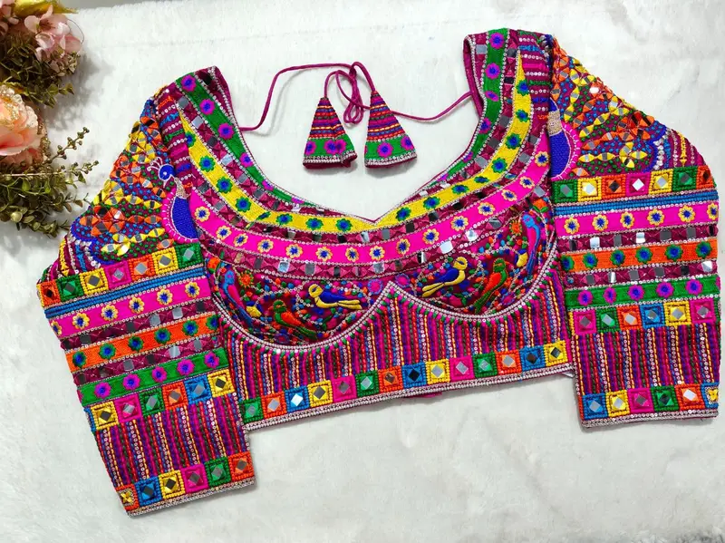 Rangrez Full Sleevs Mirror Work Blouse - View 5