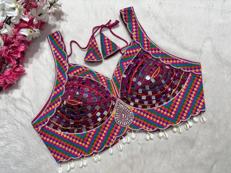 Rangbahar Mirror Work Blouse - View 3