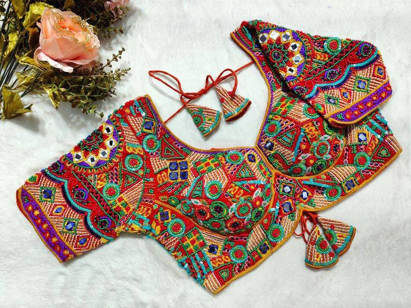 Rangriti Multicolour Work Blouse - View 6