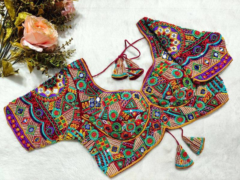 Rangriti Multicolour Work Blouse - View 4