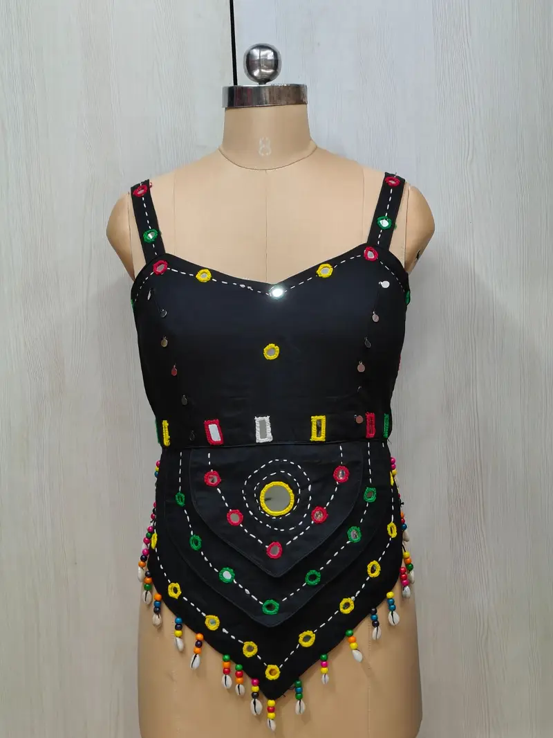 Rasiya Mirror Work Corset Blouse - View 7