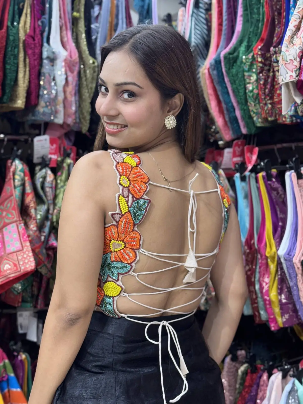 Phoolkari Work Blouse - View 2