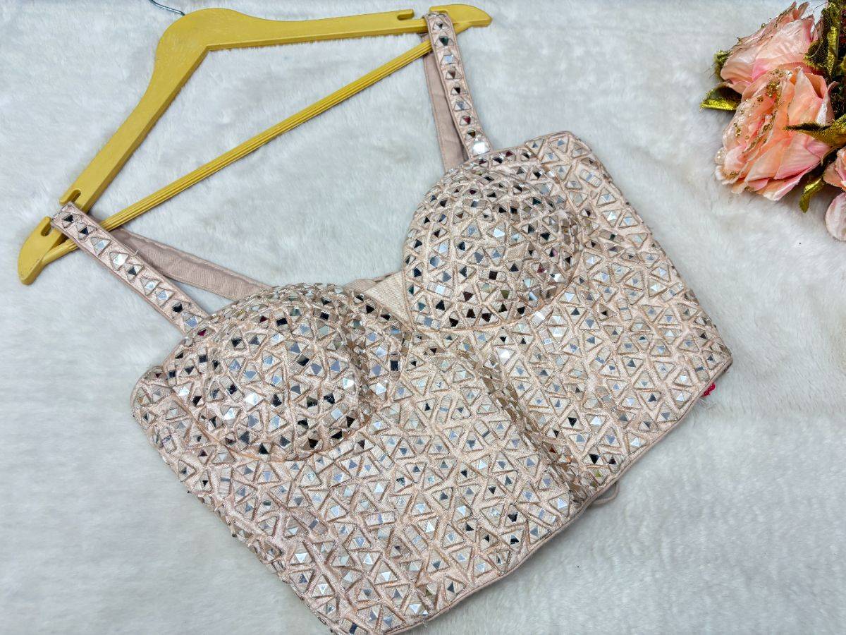 Mirror Work Corset Blouse - View 6