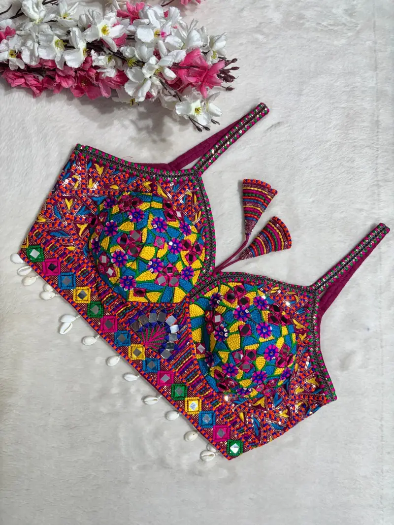 Gulrang Mirror Work Blouse - View 3