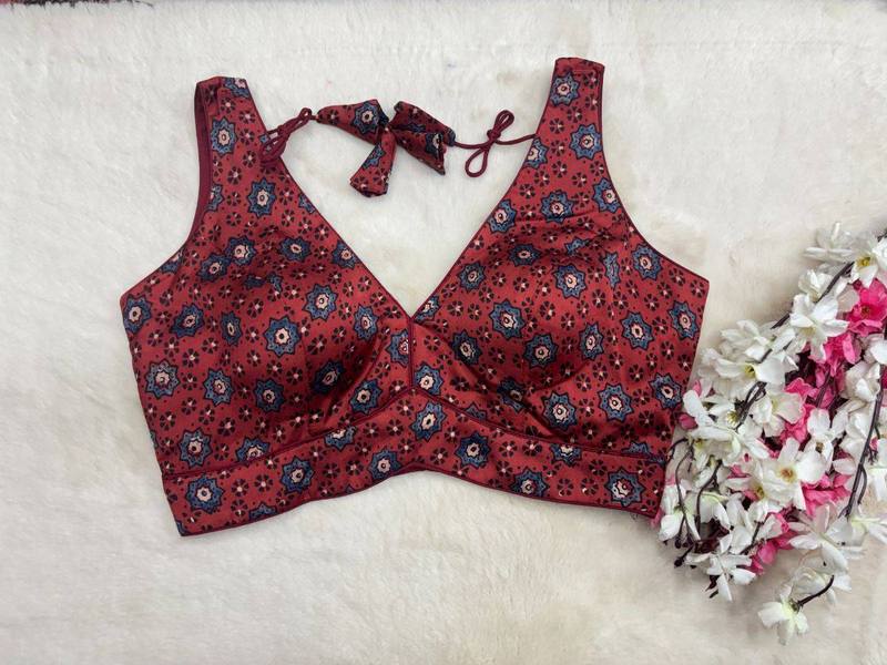 Ajrakh Silk Blouse - View 8