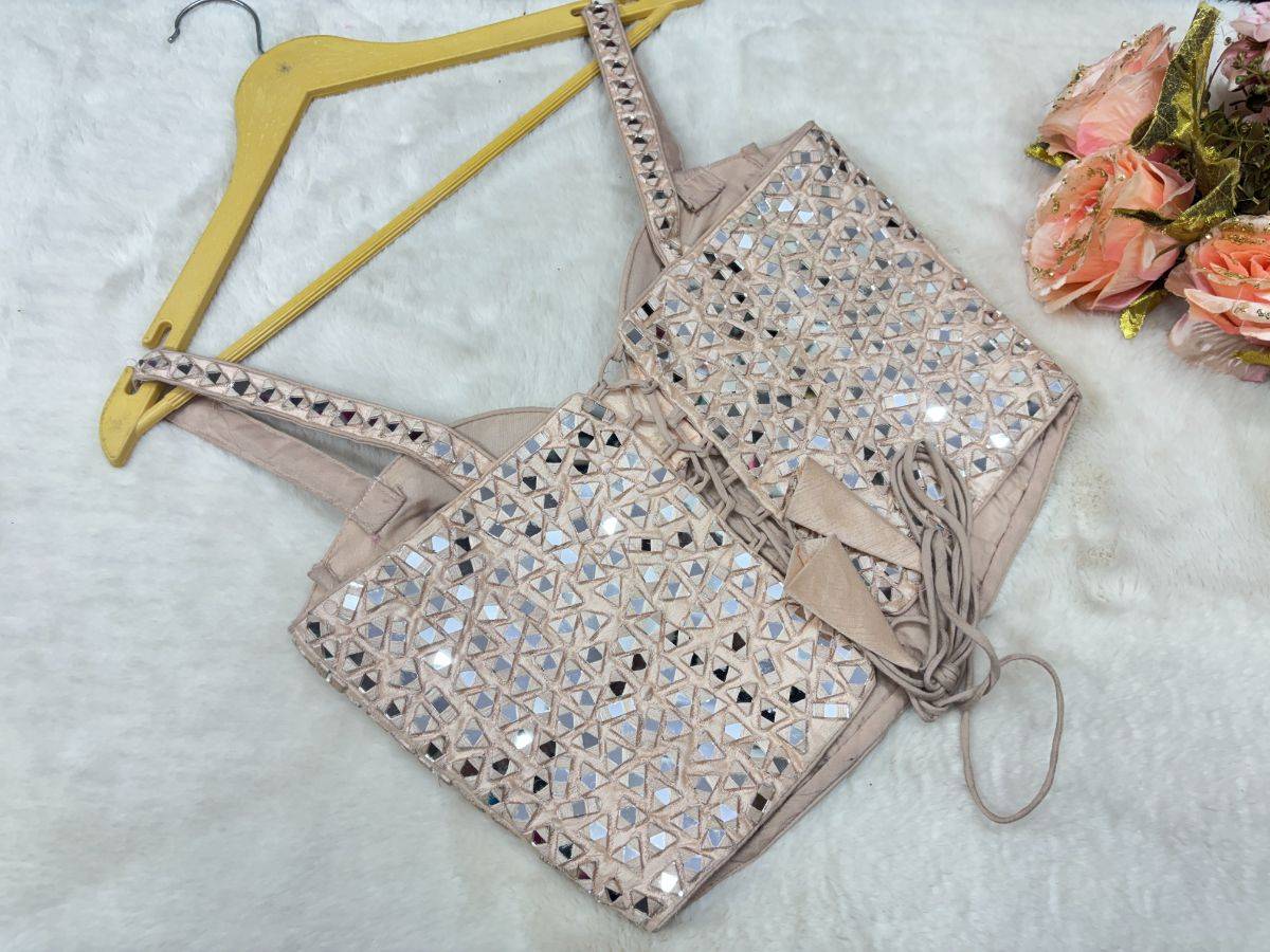 Mirror Work Corset Blouse - View 7