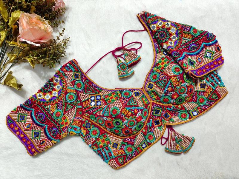 Rangriti Multicolour Work Blouse - View 7