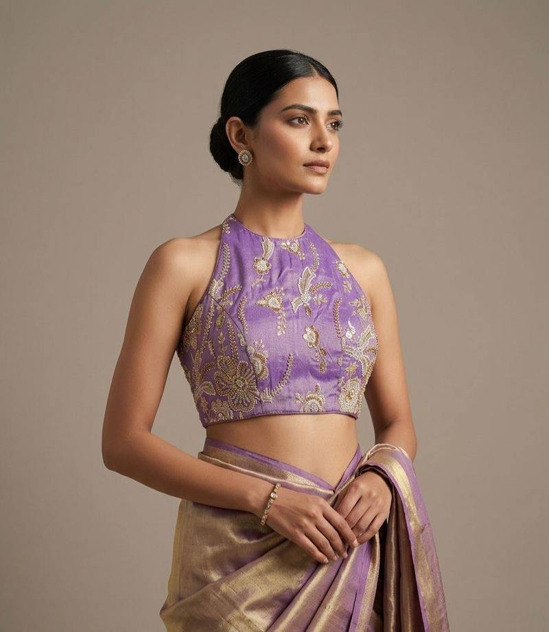 Lavender Jharokha Blouse - View 1