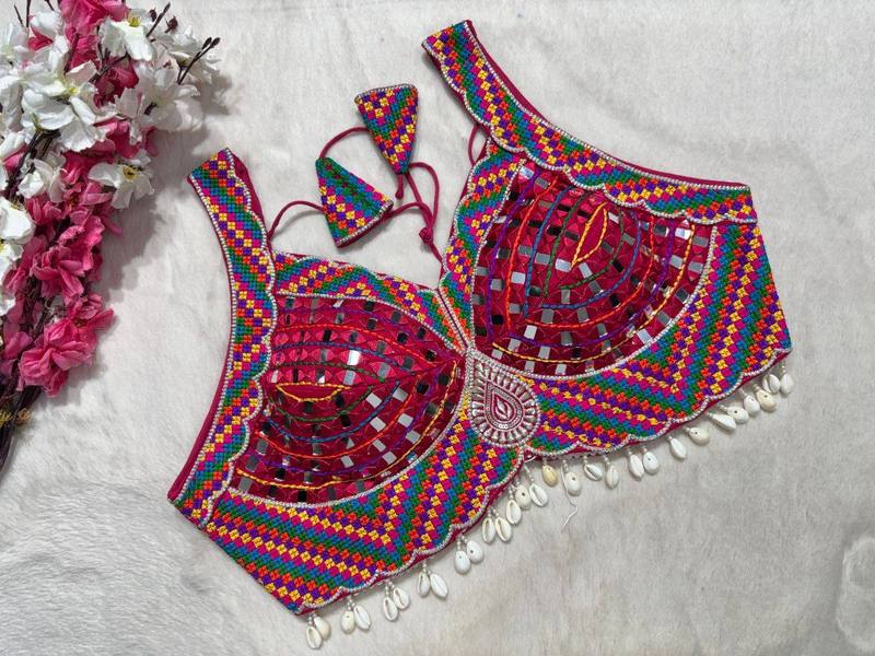 Rangbahar Mirror Work Blouse - View 6