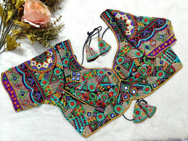Rangriti Multicolour Work Blouse - View 9