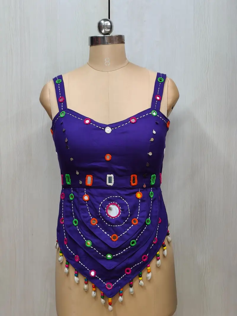 Rasiya Mirror Work Corset Blouse - View 5