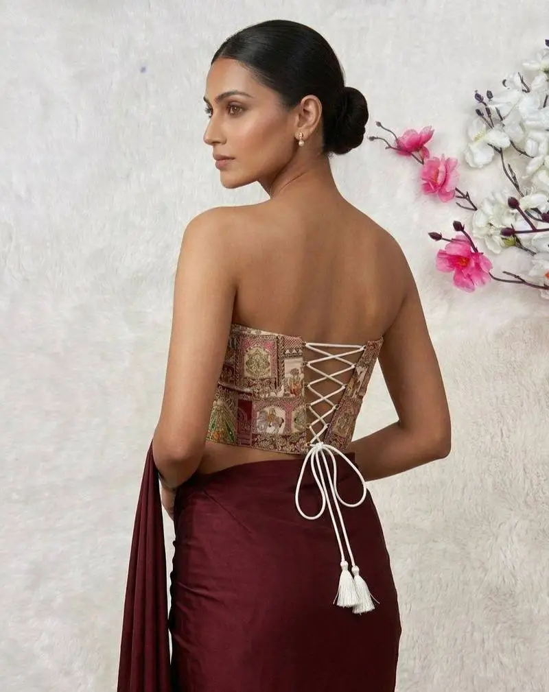 Rajwada Mosaic Strapless Blouse - View 2