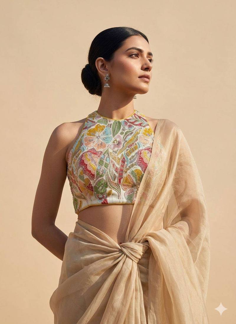 Shweta Abha Embroidered Blouse - View 1