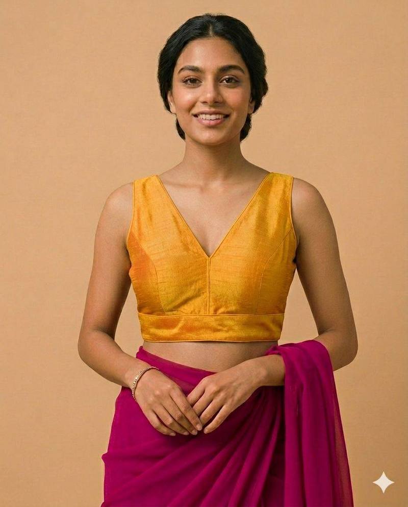 Suhani Cotton V-neck blouse - View 12