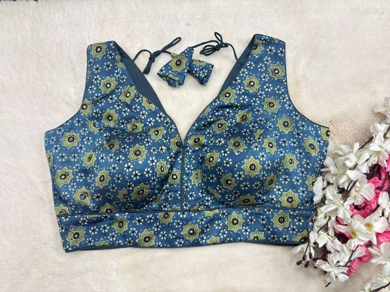 Ajrakh Silk Blouse - View 11