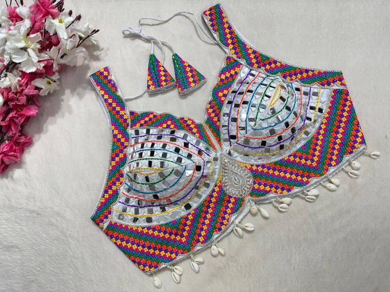Rangbahar Mirror Work Blouse - View 9