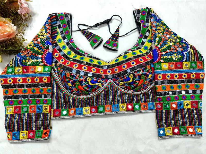 Rangrez Full Sleevs Mirror Work Blouse - View 2