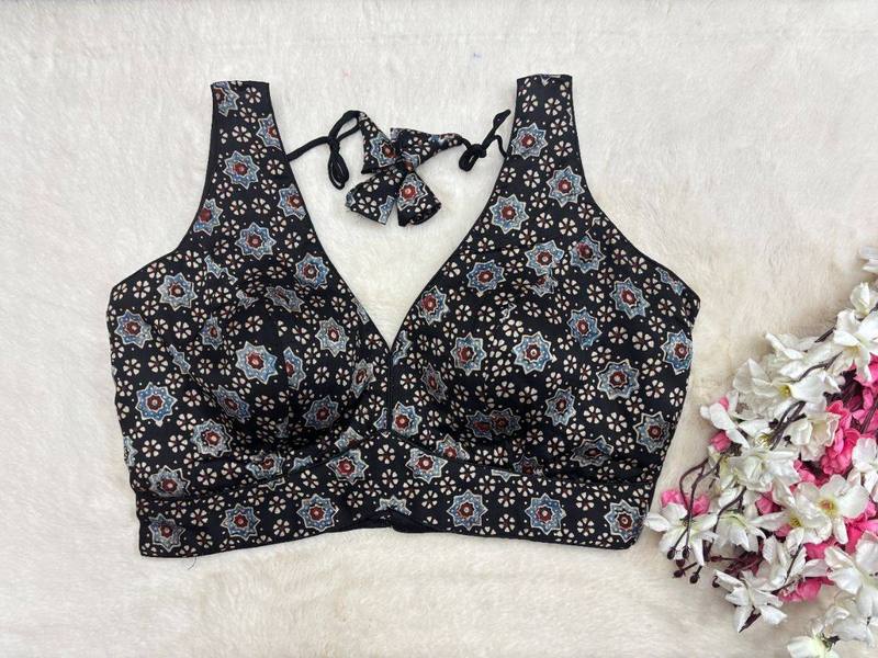 Ajrakh Silk Blouse - View 5