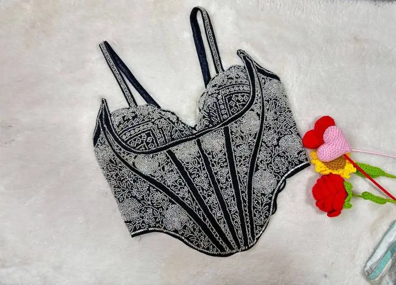 Kaali Mehfil Embroidered Corset - View 6