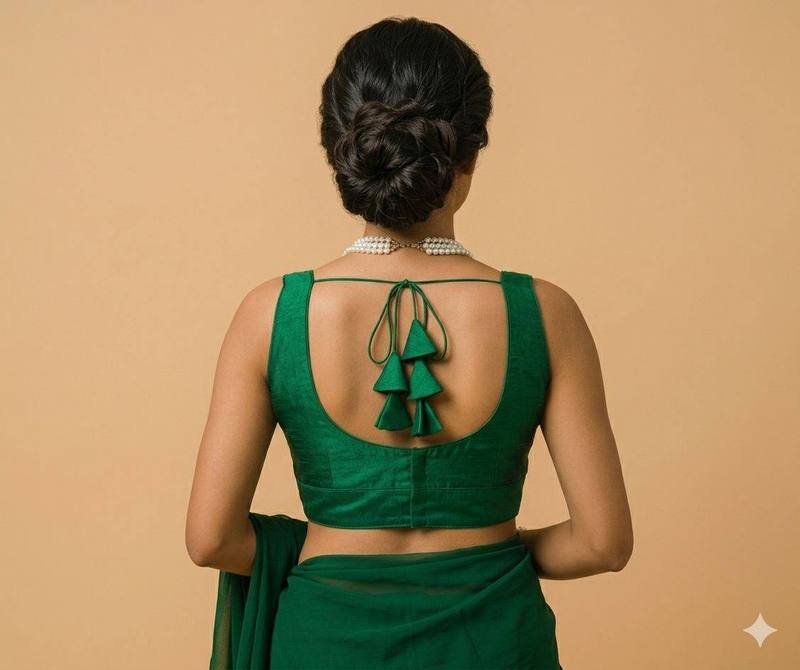 Suhani Cotton V-neck blouse - View 3