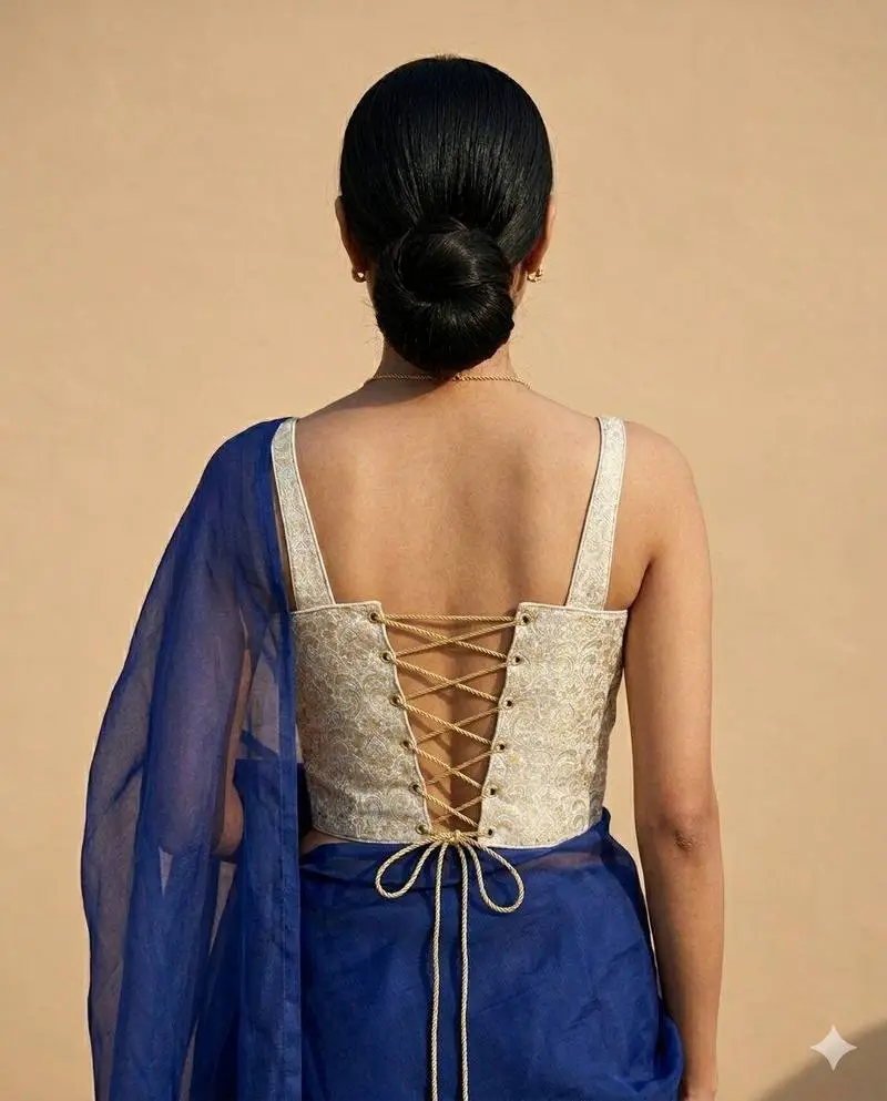 Rajsi Ivory Corset Blouse - View 2