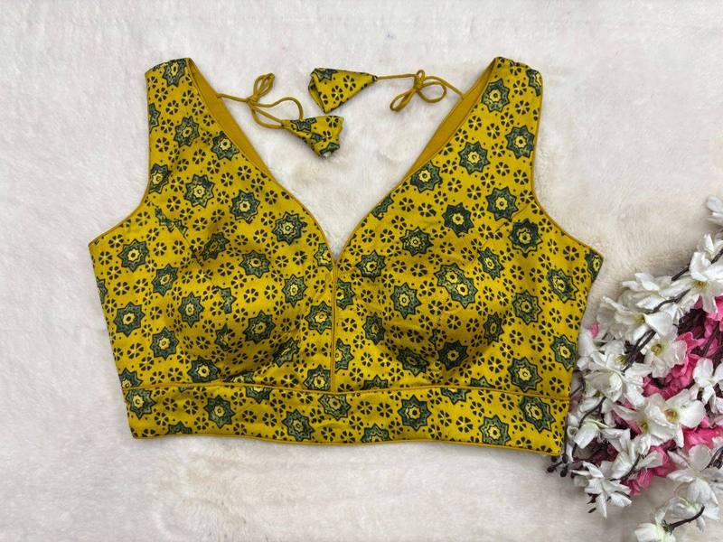 Ajrakh Silk Blouse - View 9