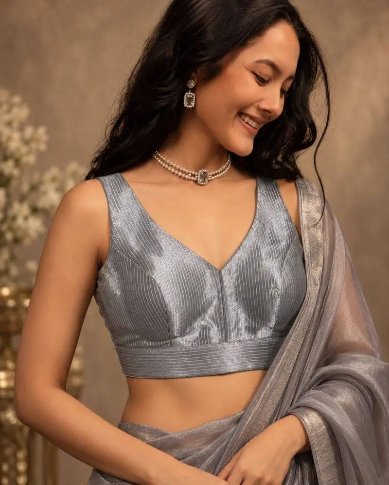 Rupali V-Neck Blouse - View 1