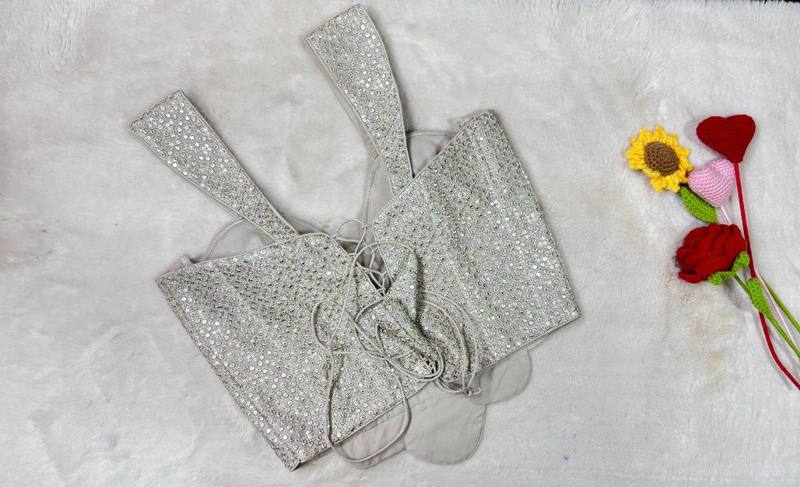 Chandni Crystal Bustier Blouse - View 3