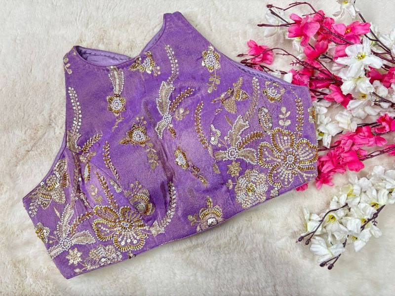 Lavender Jharokha Blouse - View 4