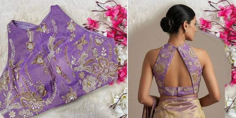 Lavender Jharokha Blouse - View 3