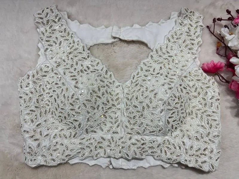 Ivanya Ivory Embellished Blouse - View 4