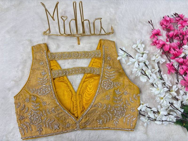 Yellow Sunlit Stonework Blouse - View 6