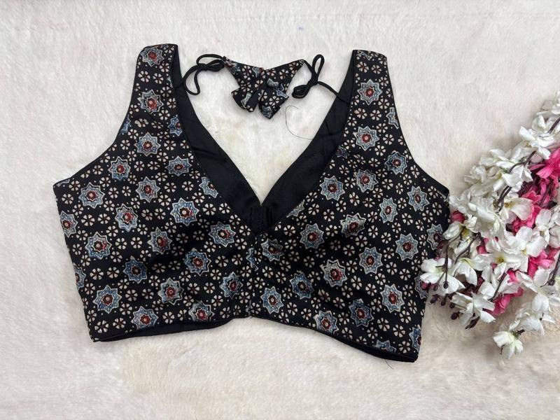 Ajrakh Silk Blouse - View 6