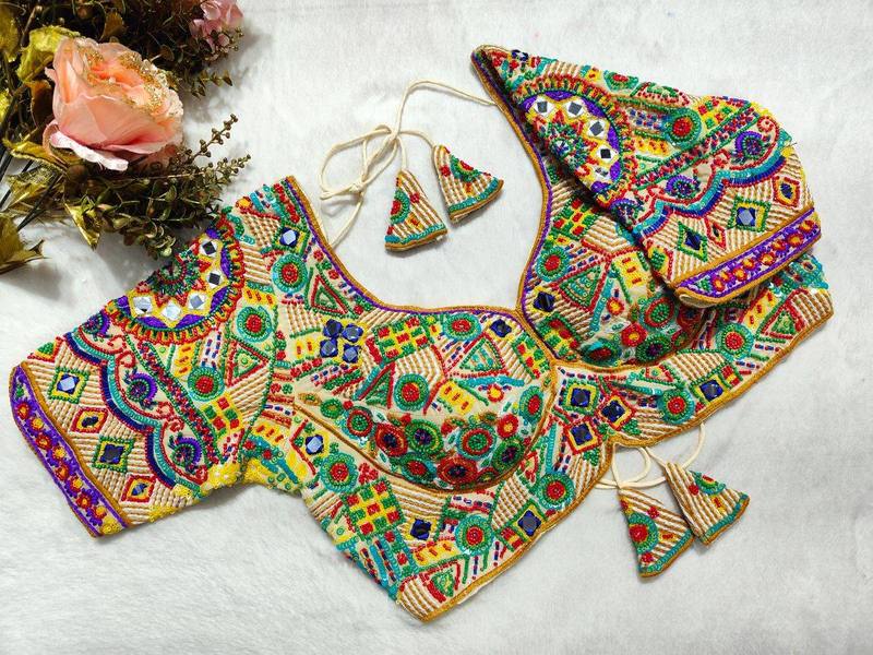 Rangriti Multicolour Work Blouse - View 5