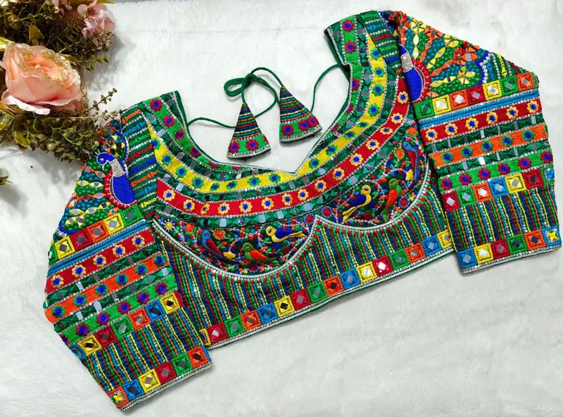 Rangrez Full Sleevs Mirror Work Blouse - View 6