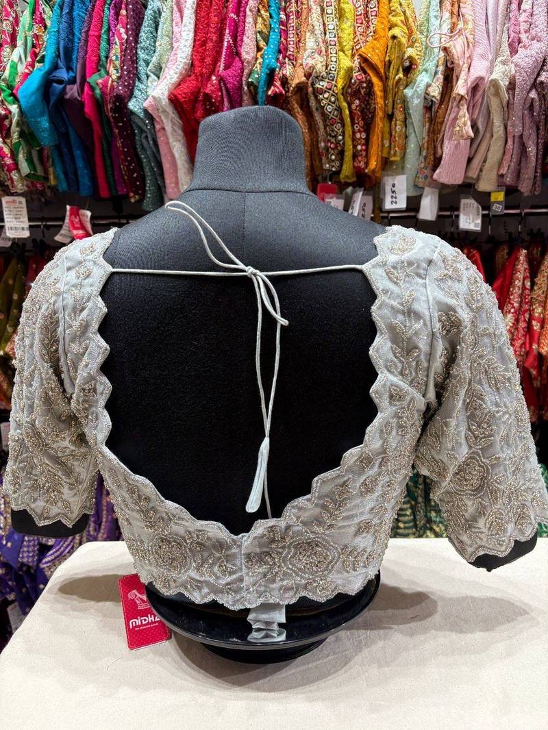 Rajat Rekha  Embroidered Designer Blouse  - View 3