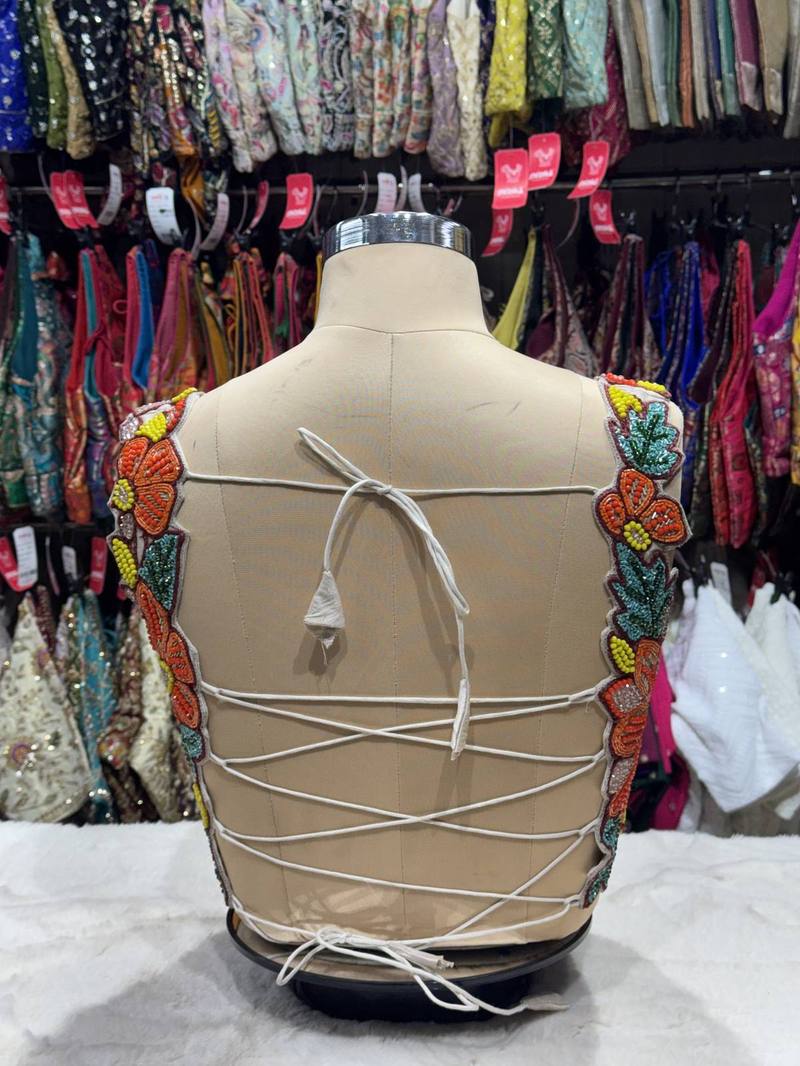 Phoolkari Work Blouse - View 4