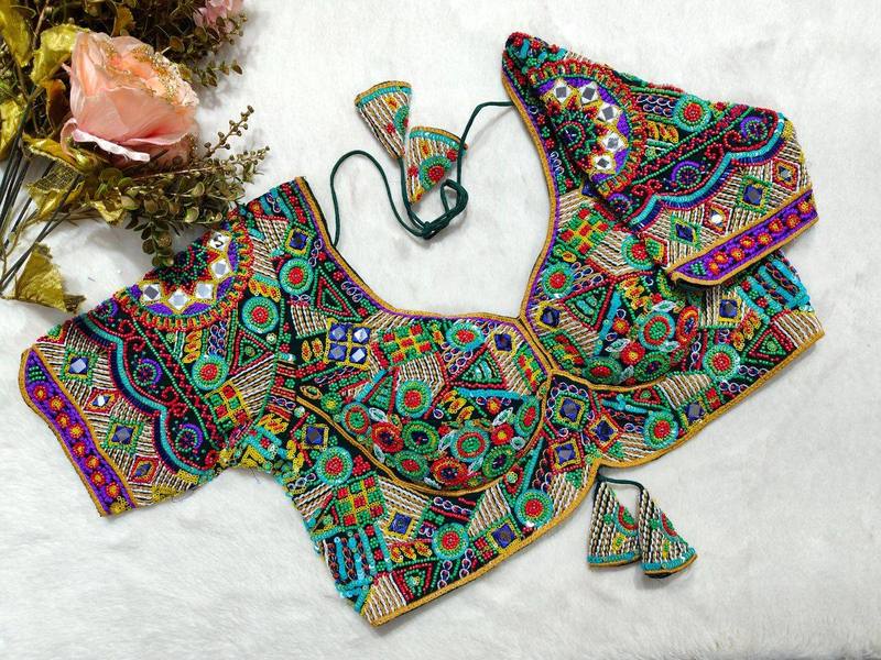 Rangriti Multicolour Work Blouse - View 10